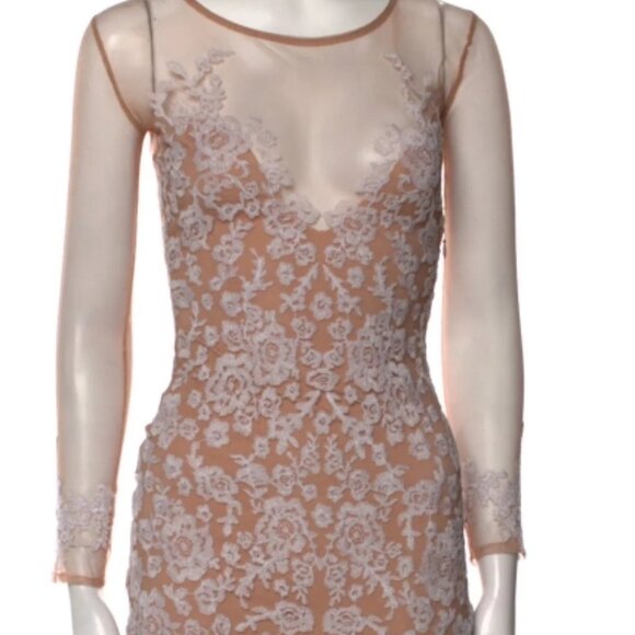 NWOT For Love and Lemons Luau Neutral Mini Dress XS $309 - Picture 7 of 8